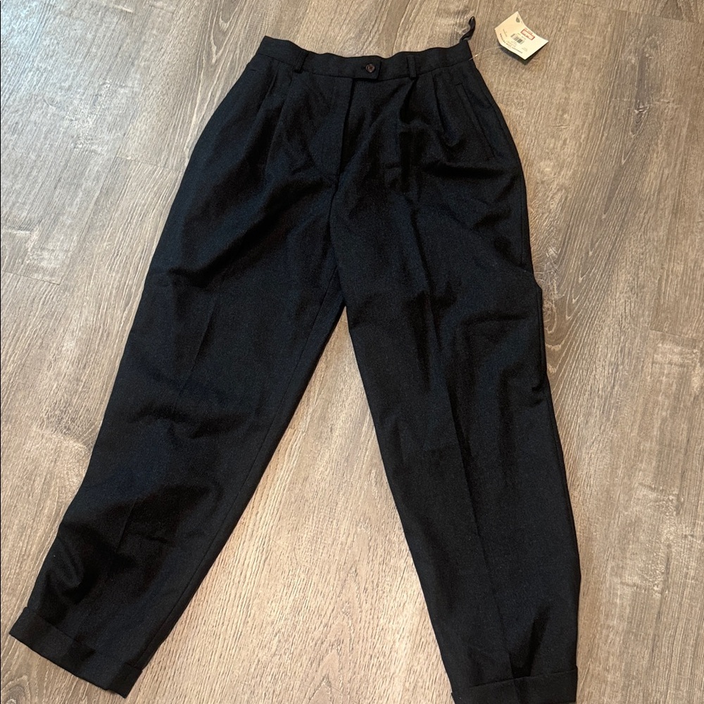 Pure wool, fully lined trouser pants, new vintage, 12P cuffed legs